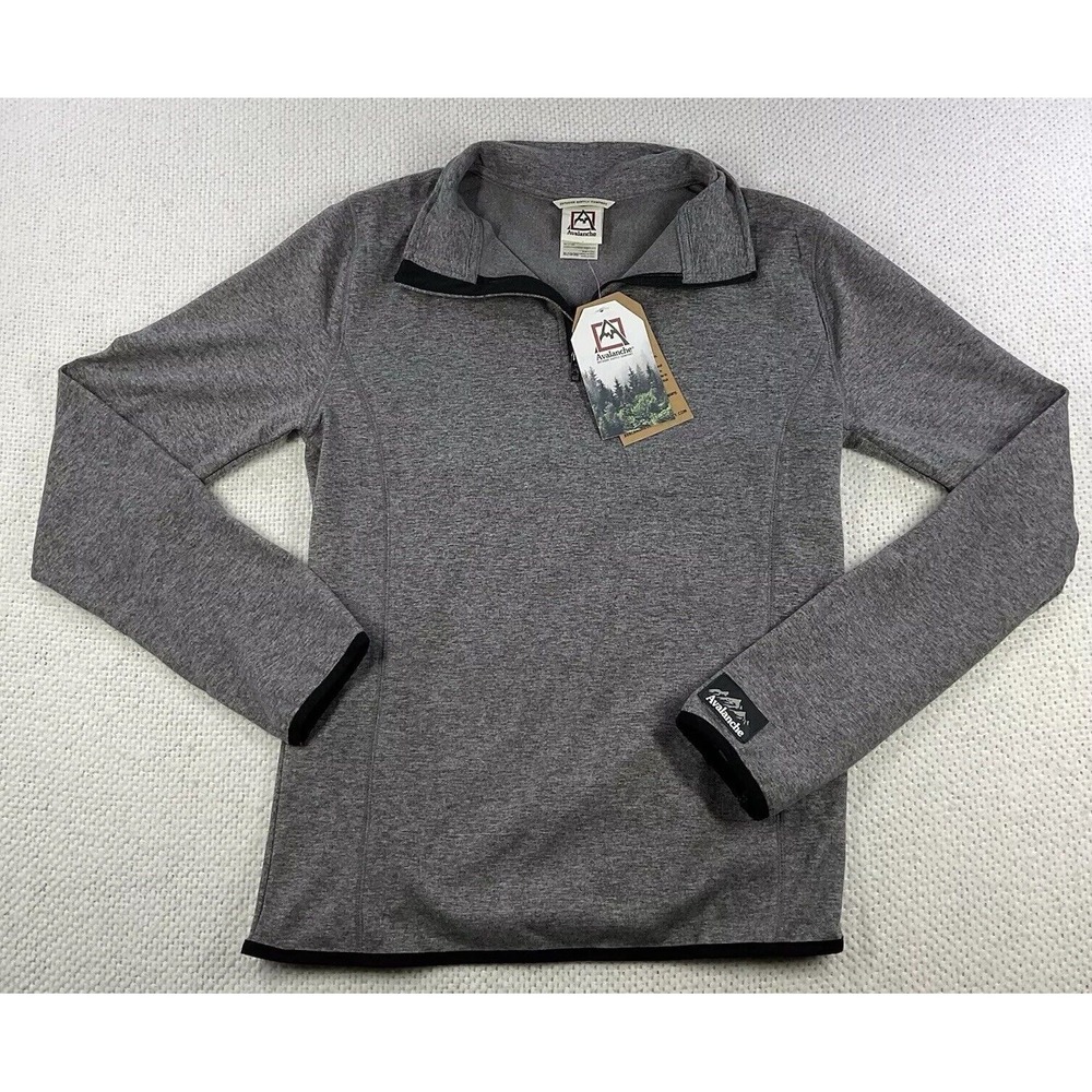 NWT‎ Avalanche Pullover Activewear Top quarter Zip Athletic Gray Pullover